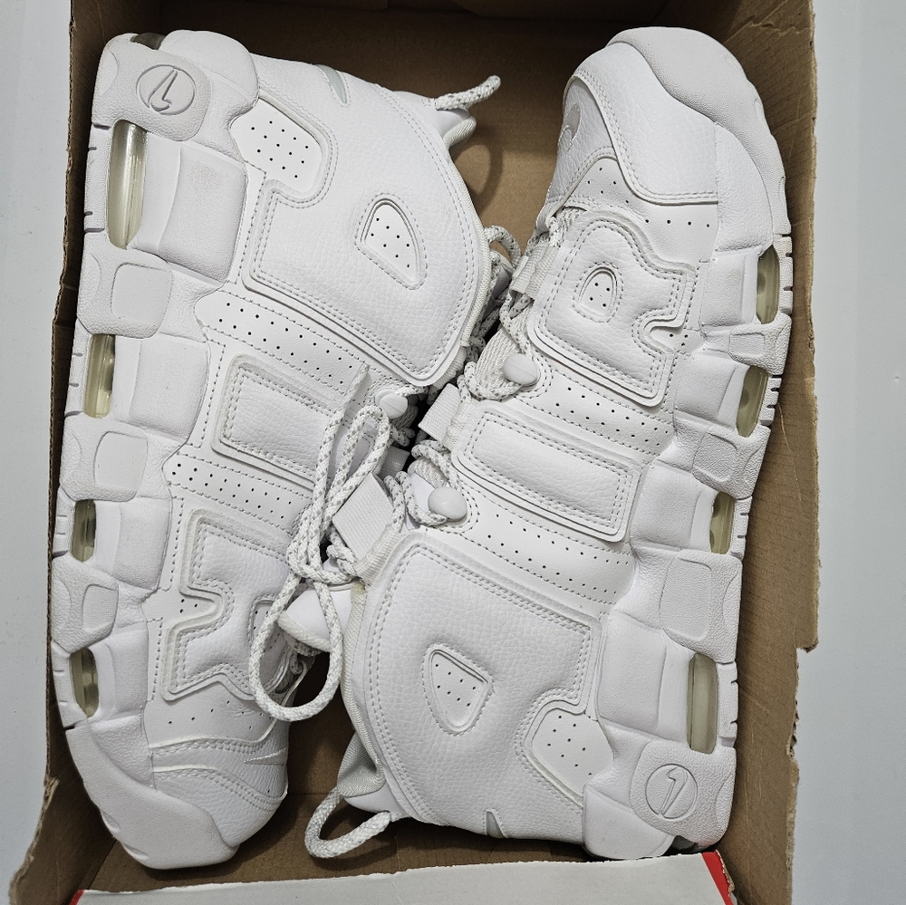 Nike Air More Uptempo '96 - ALL WHITE. Size 13. MINT CONDITION.  NO YELLOWING.